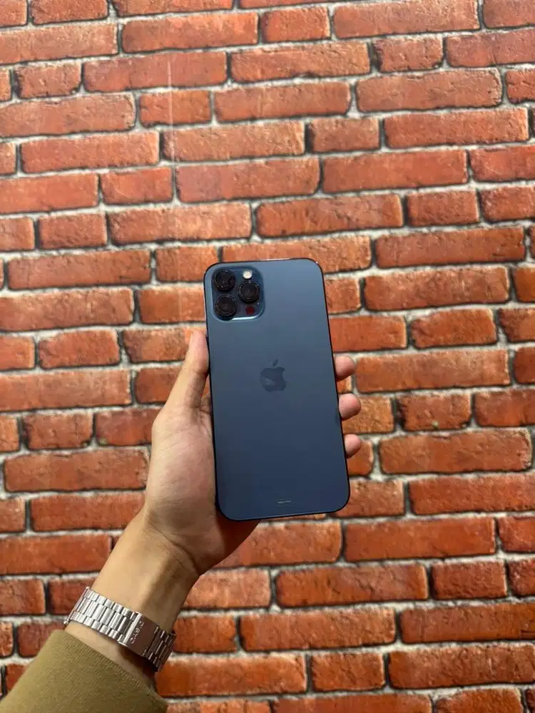 iphone 12 promax 256 blue ibox second