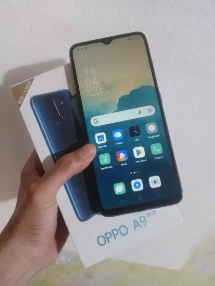 Oppo A9 2020 spek 8/128 Kel hp cas box