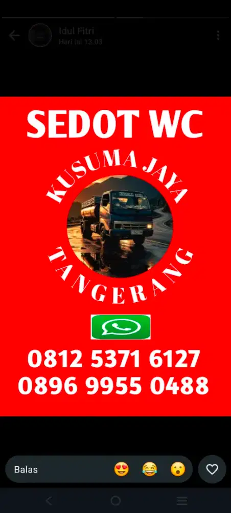 Sedot wc tangerang murah