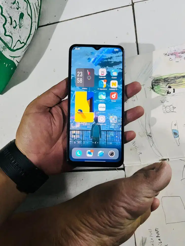 Vivo Y35 M Ram 8+8/128gb inter keblok wifi only