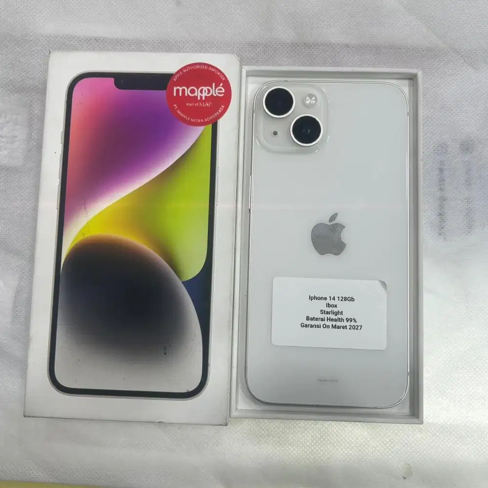 Iphone 14 Basic 128Gb Ibox Garansi Sampai Maret 2027 Normal Fullset