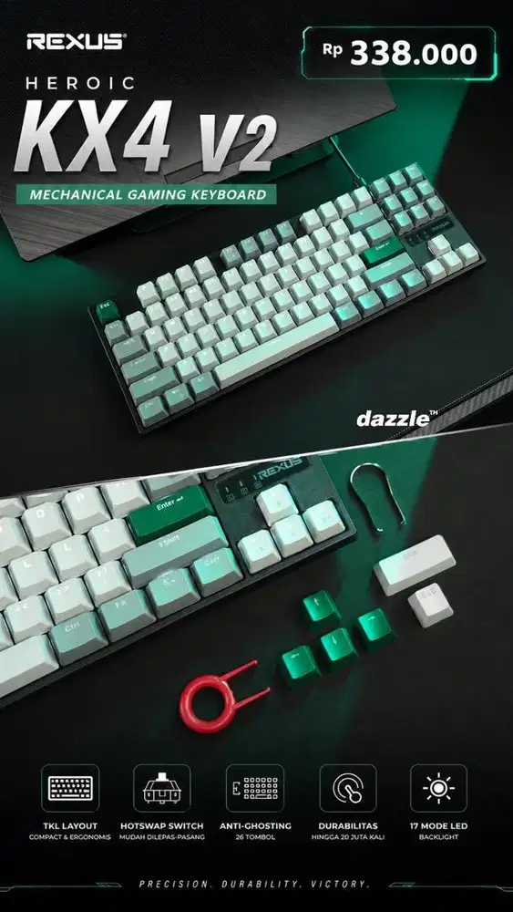 Keyboard mechanical rexus kX4 V2