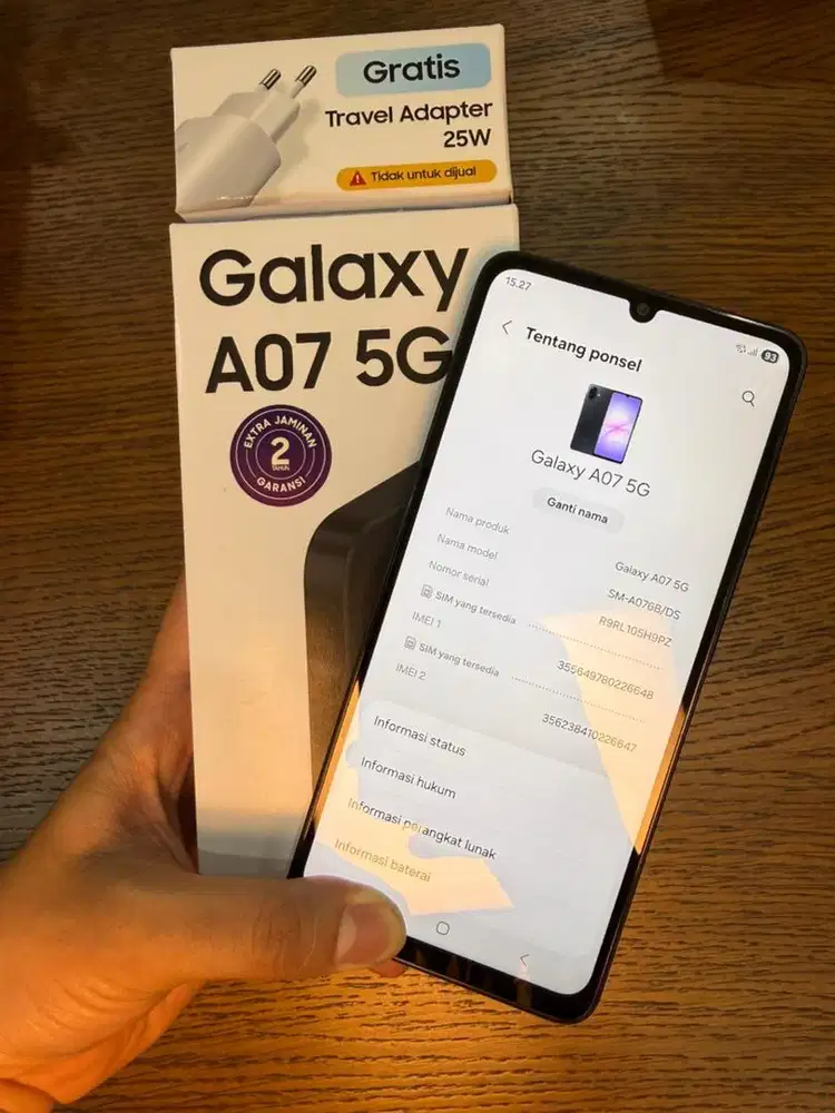 Samsung a07 5g 6/128 garansi on maret 2028