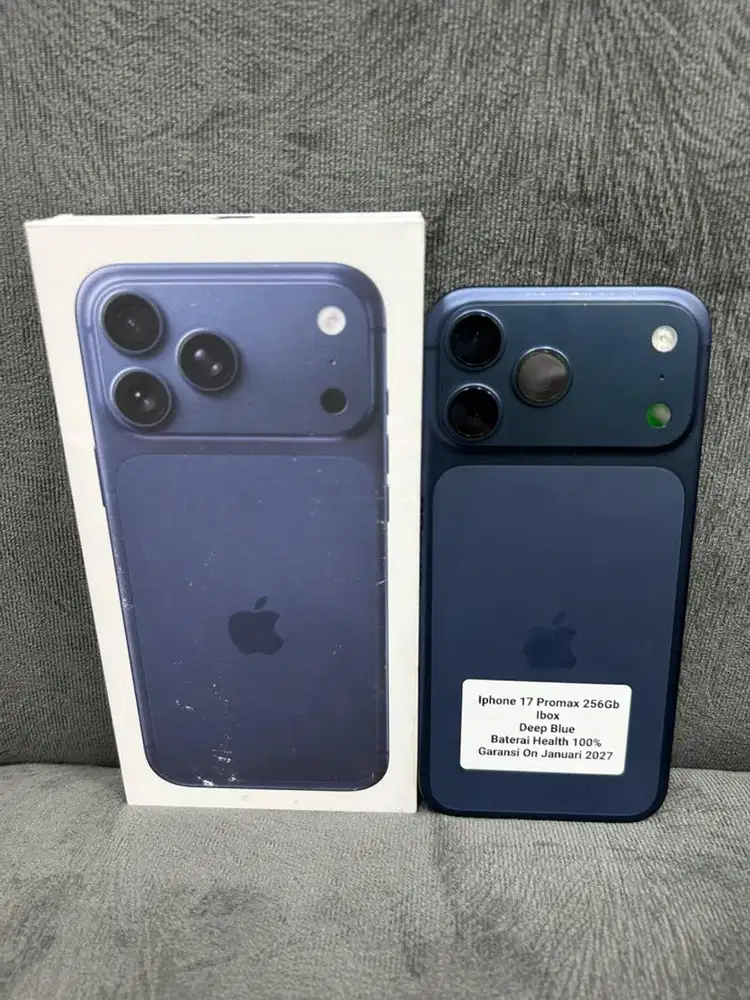 Iphone 17 Promax 256Gb Ibox Deep Blue Garansi Sampai Januari 2027