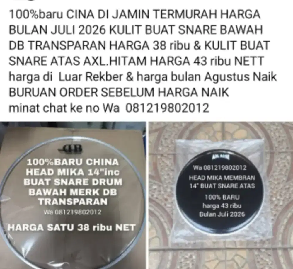 100%br TERMURAH KULIT 14 SNARE