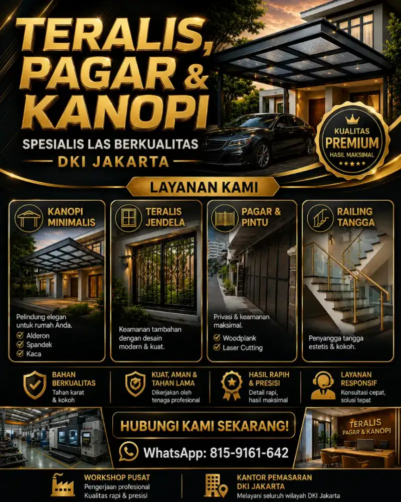 Jasa pembuatan Teralis ,kanopi& Pagar