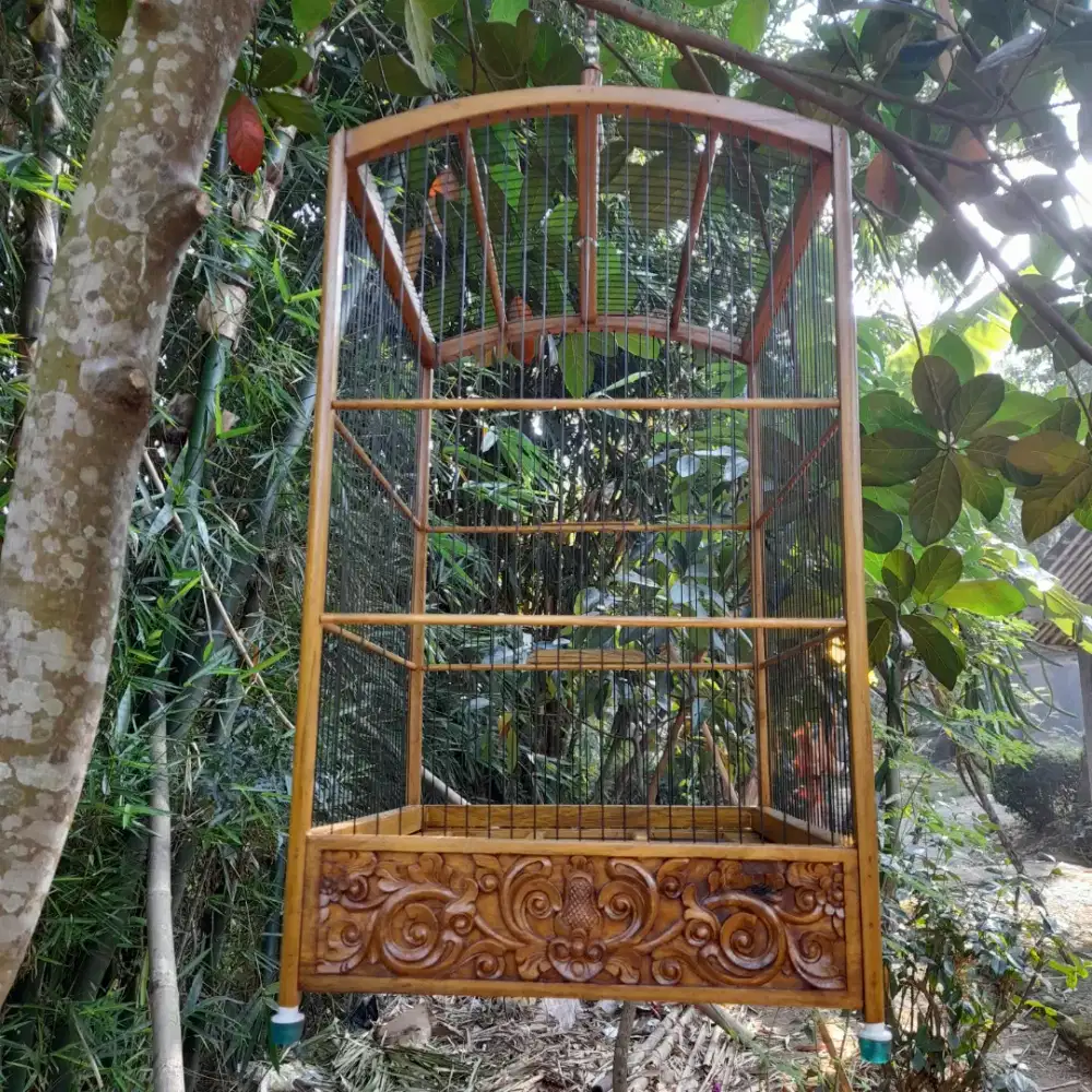 Sangkar kayu jati ukuran nomor dua