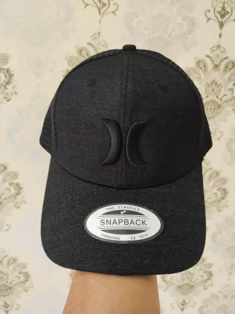Topi Jaring Hurley Hitam Gagah Import