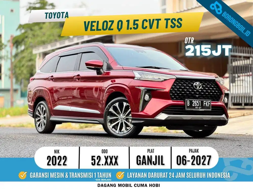 Veloz Q 1.5 CVT TSS 2022 DP 13 JUTA
