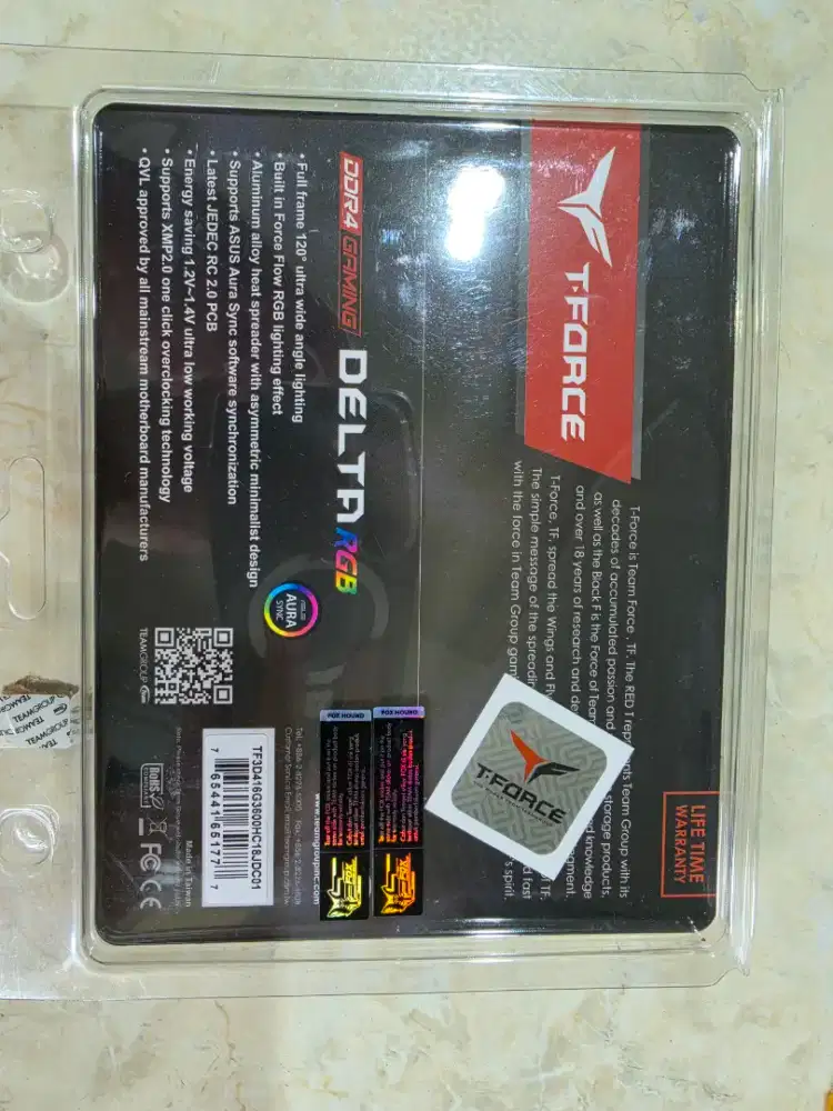 DIJUAL RAM TEAMGROUP T-FORCE DELTA R DDR4 16GB (2x8GB) 3600MHz