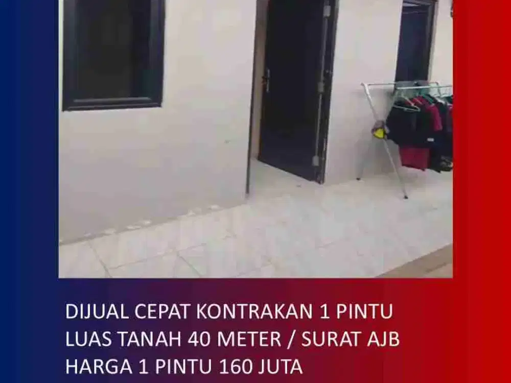 dijual cepat beberapa kontrakan akses mobil hRga. bersahabat