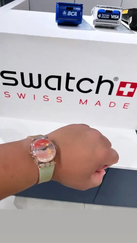 Dijual murah swatch x tate TURNER'S SCARLET SUNSET original 100%