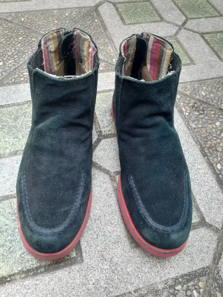 Sepatu Hush puppies Leather Suede Booth Original