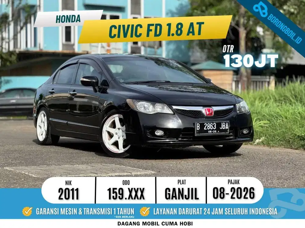 HONDA CIVIC FD 1.8 AT 2011 LOW KM ISTIMEWA SIAP PAKAI
