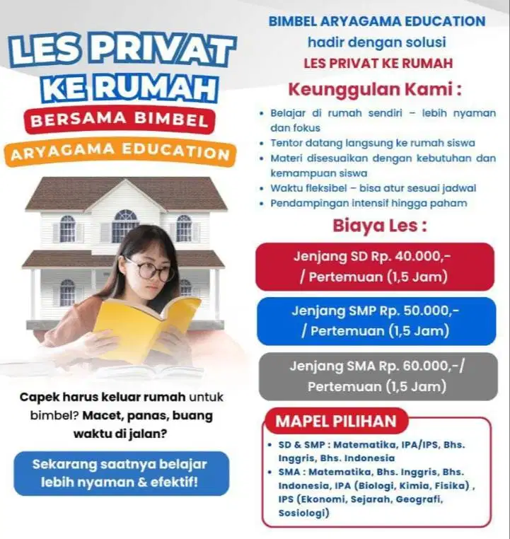 LES PRIVAT MATEMATIKA YOGYAKARTA PERSIAPAN TKA SD SMP SMA