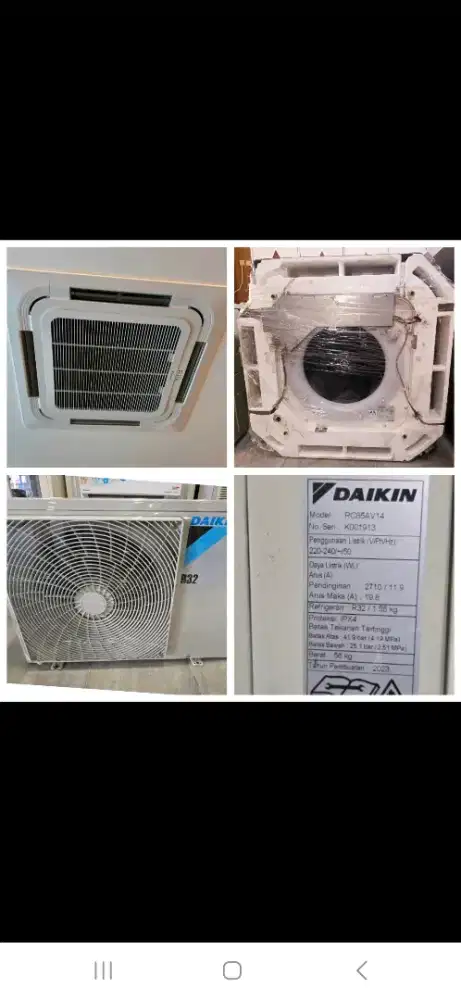 AC CASSETTE DAIKIN New Model R32 3PK Mulus siap Pakai