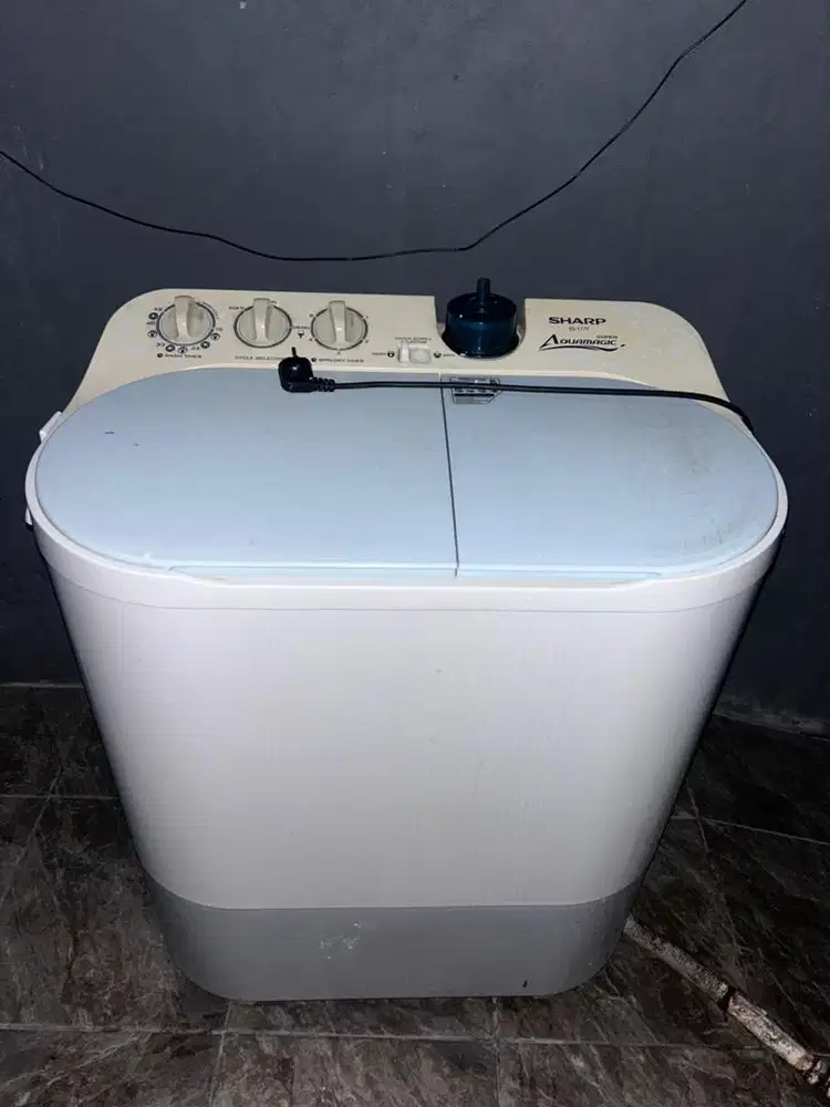 Mesin Cuci Sharp 2 Tabung 7 Kg ES-T77F Second | Normal | Siap Pakai