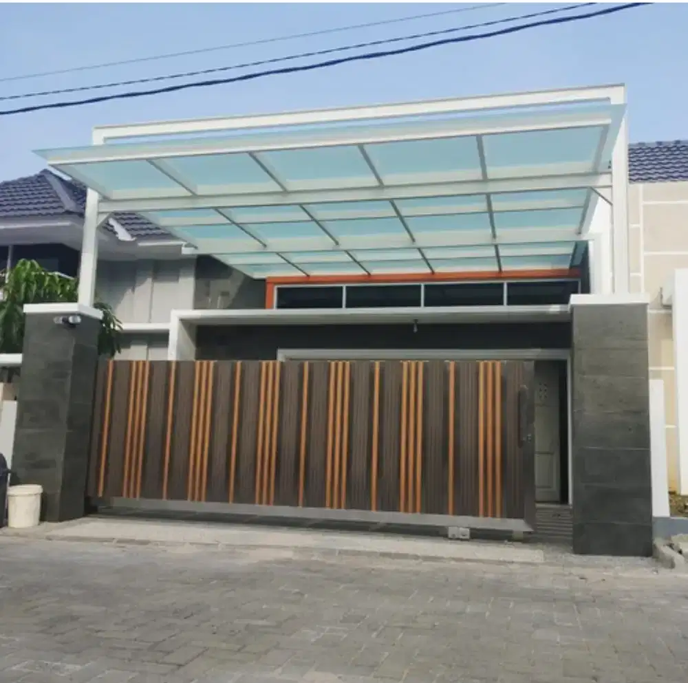 Kanopi kaca mewah transparan #383