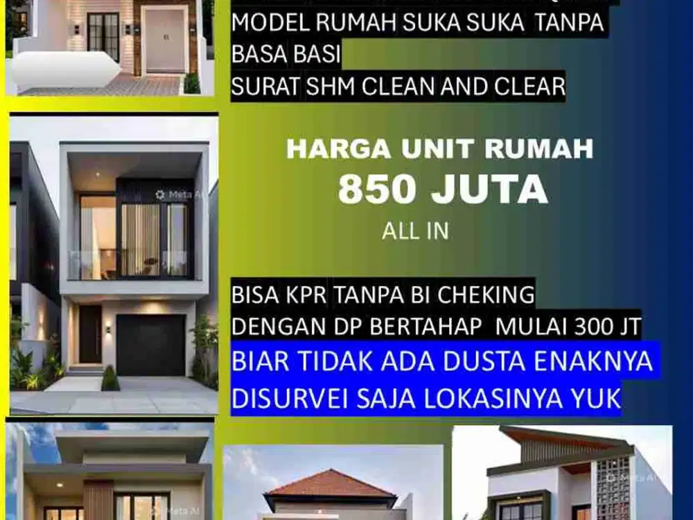 bisa bebas pilih model rumah suka suka