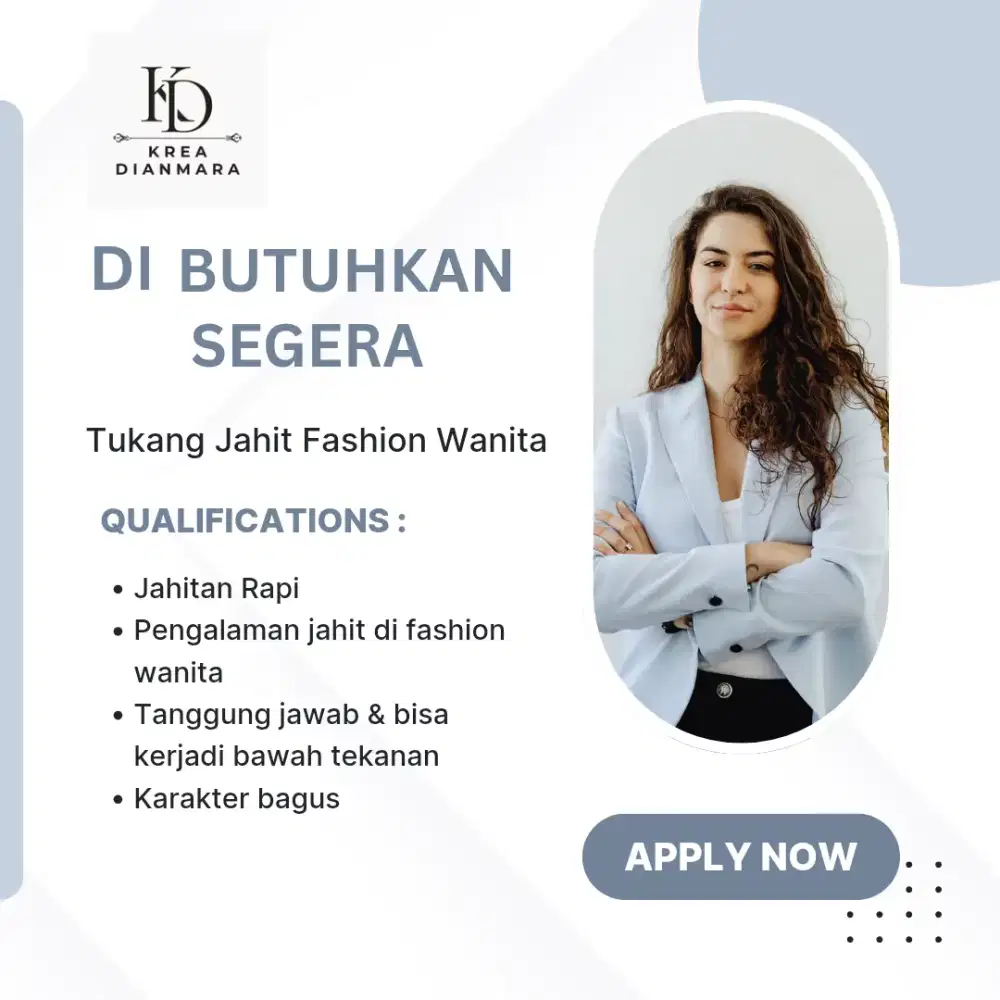 Di cari Tukang jahit rapihan & pengalaman untuk jahit fashion wanita