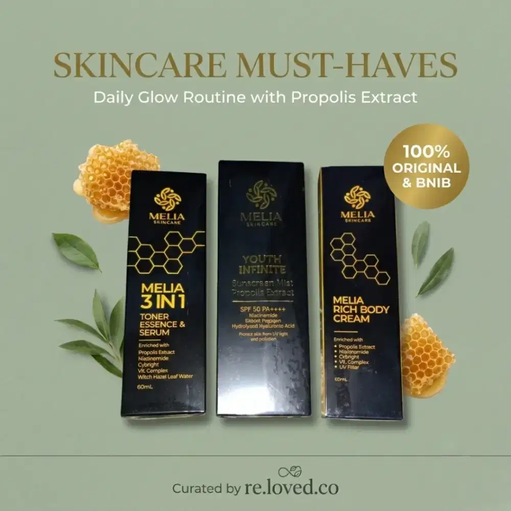 Paket Skincare Melia Glow & Protect Set Original 100% BNIB