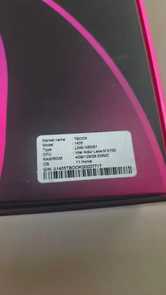 Laptop merk Advan Tbook n100