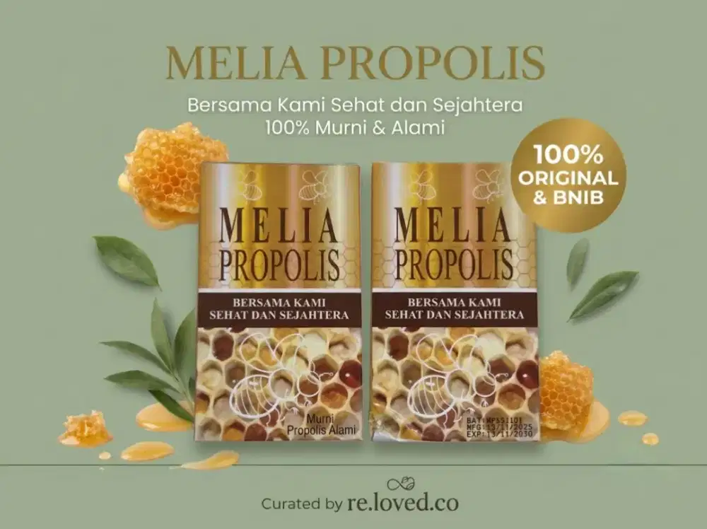 Melia Propolis Murni & Alami Duo Box Original 100% BNIB