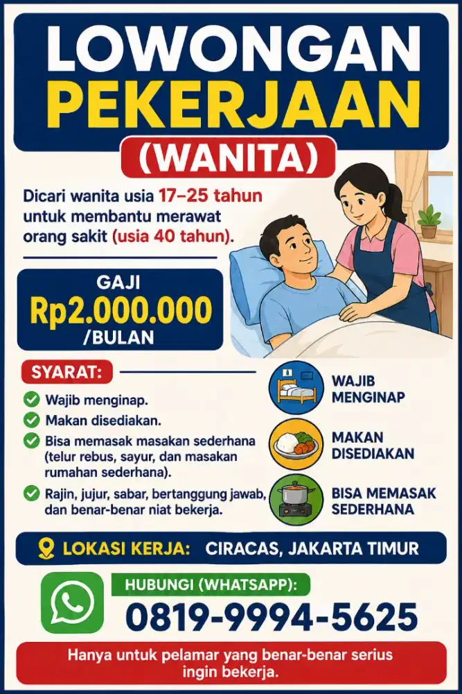 cewek niat kerja rajin