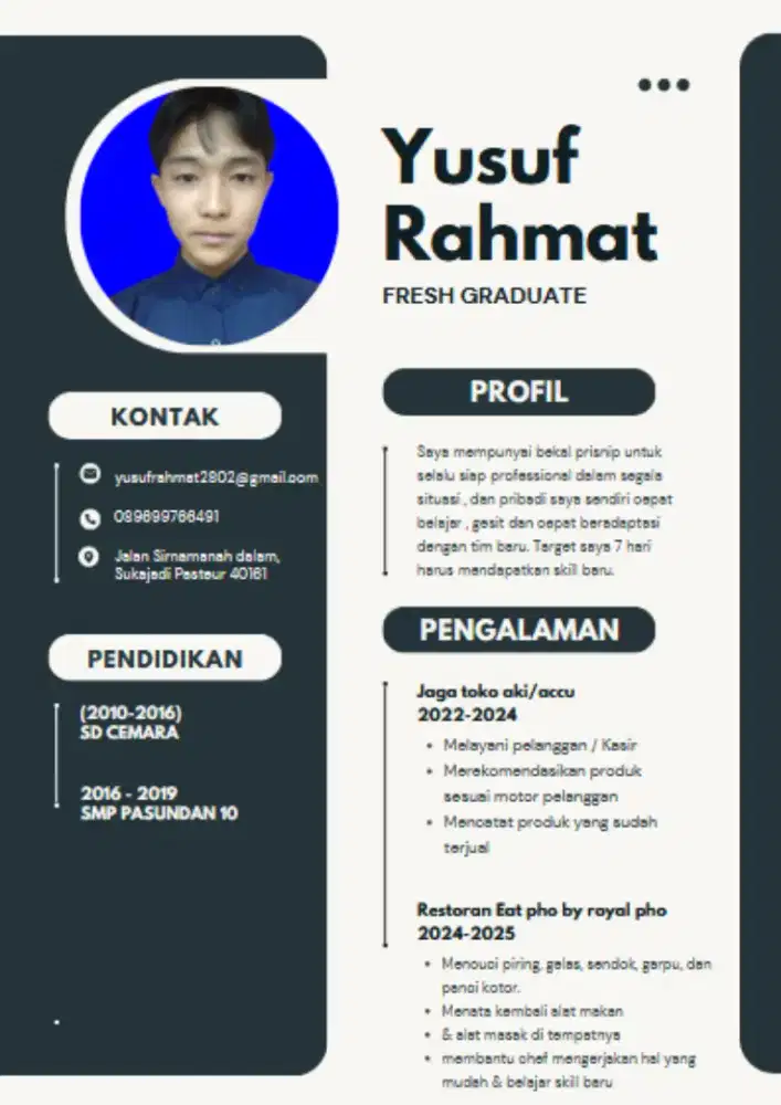 MENCARI KERJA, tidak punya kendaraan
