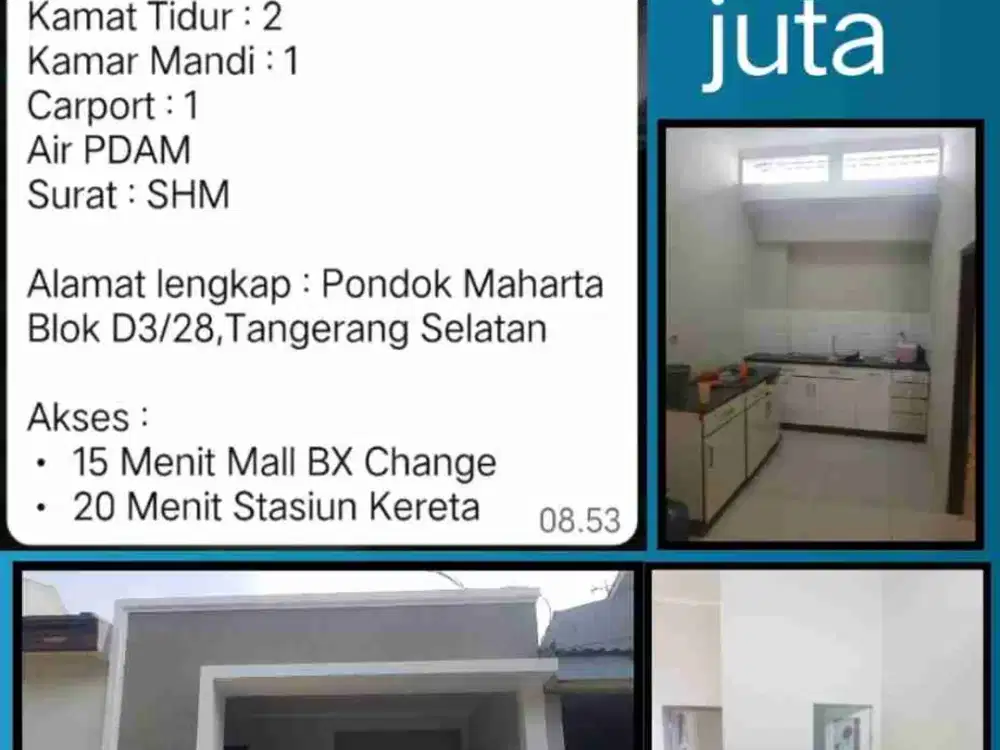 dijual rumah baru selesai renovasi murah