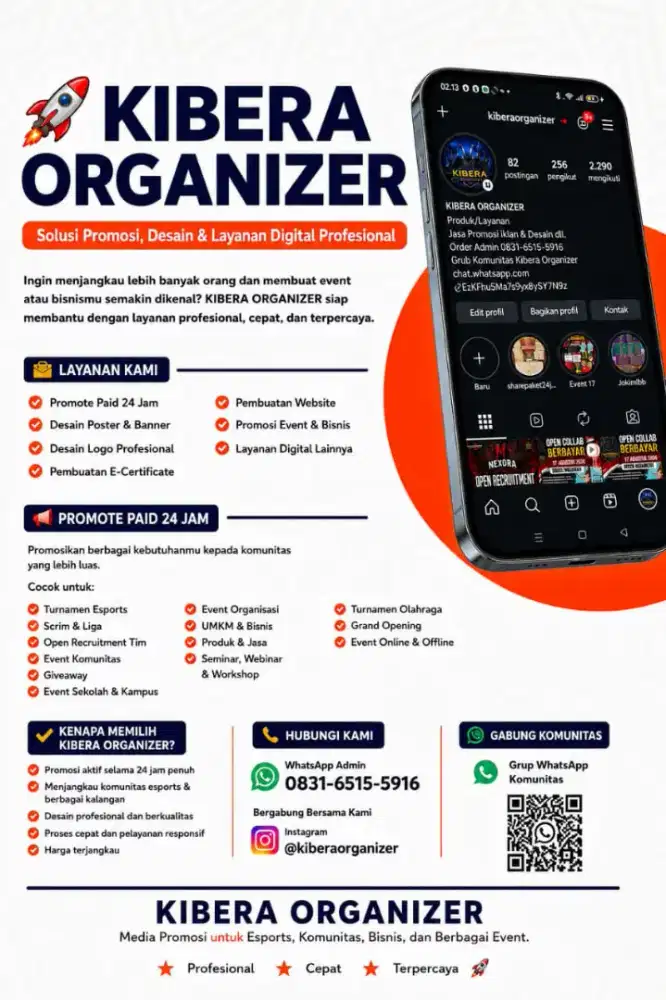 Kibera Organizer Jasa promosi,Jasa Desain Digital