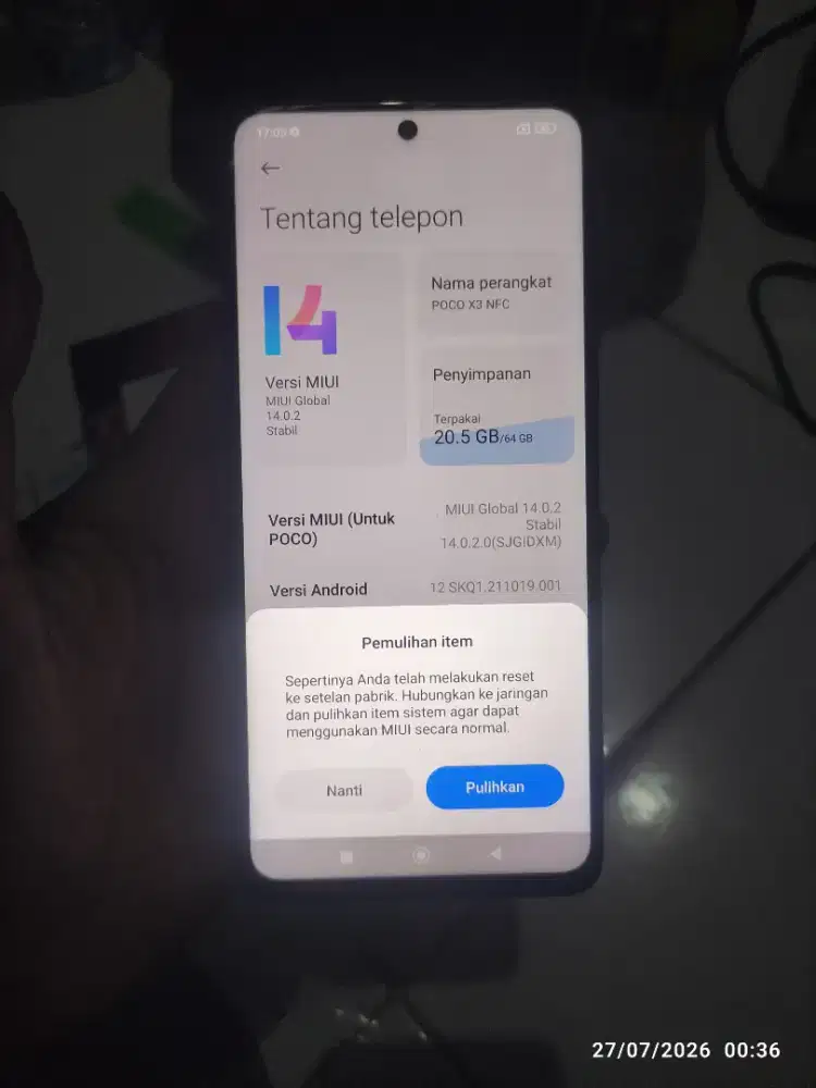 lcd original copotan poco x3 nfc atau x3 pro