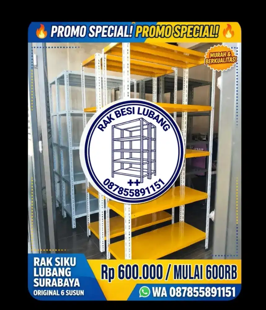 Rak besi siku lubang