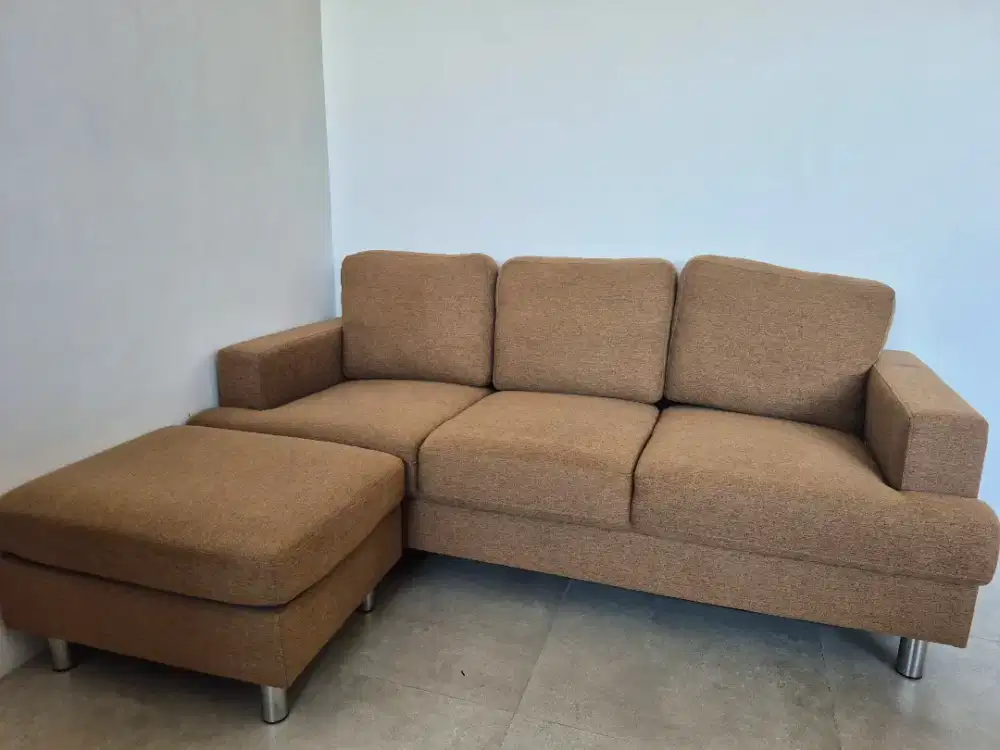 Sofa Carfel Fabric L Informa Coklat Brown