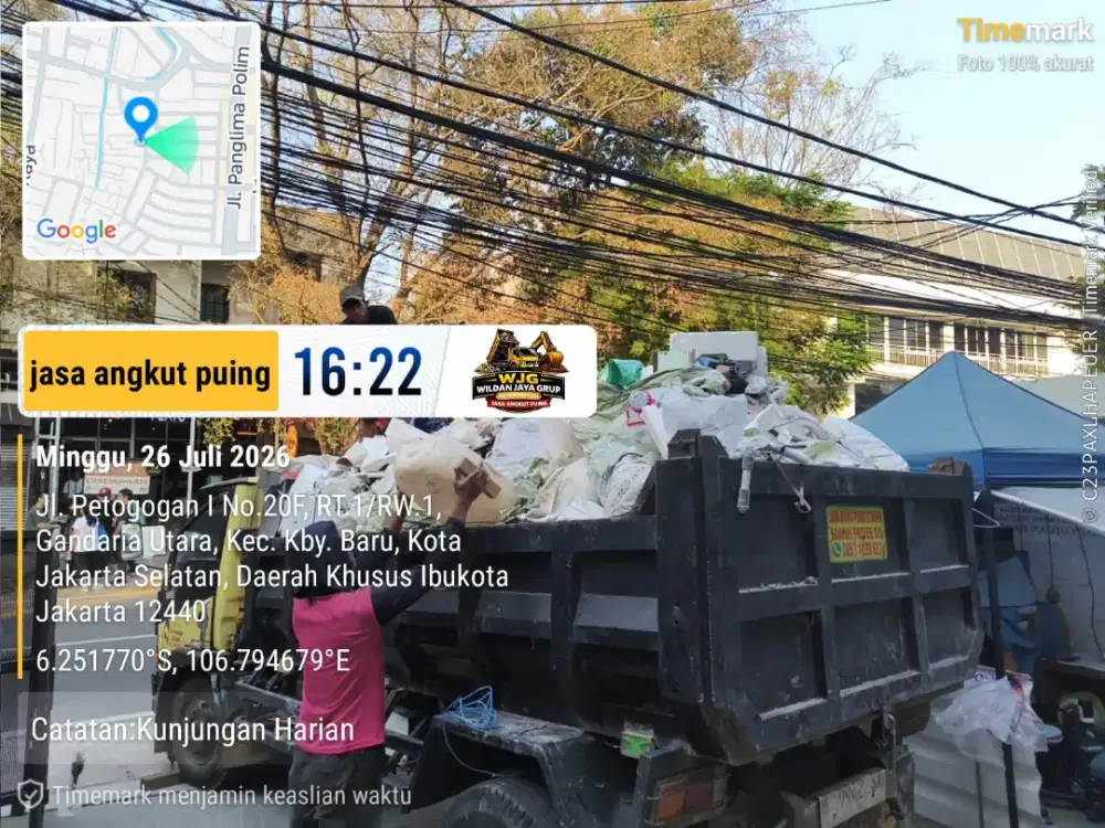 Jasa buang puing dan angkutan sampah