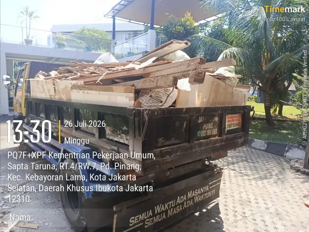 Buang puing dan angkutan sampah