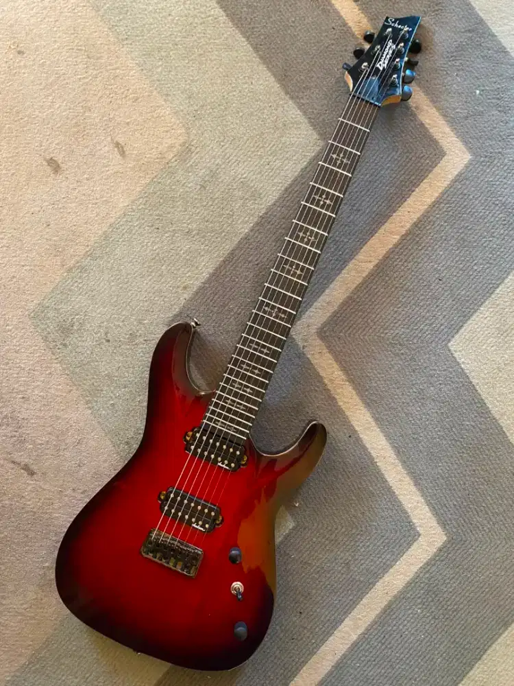 Gitar schecter 7strings redbrust