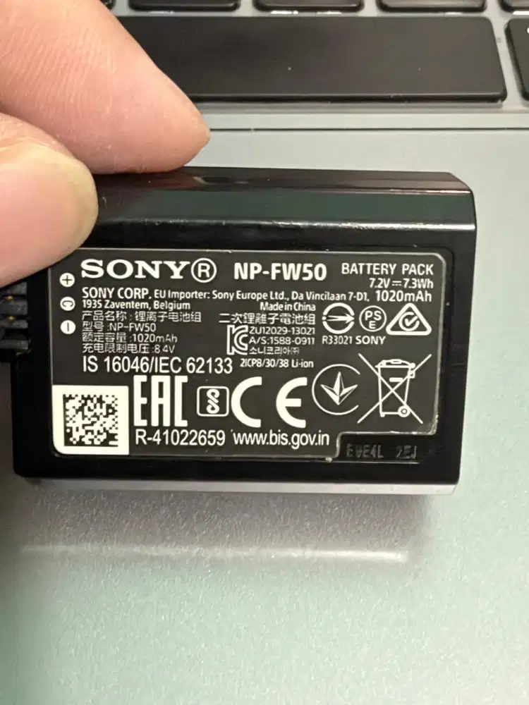 Battery Sony NP FW50 battery Only