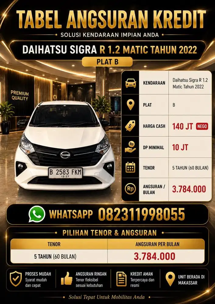 Daihatsu Sigra R 1.2 Matic tahun 2022
