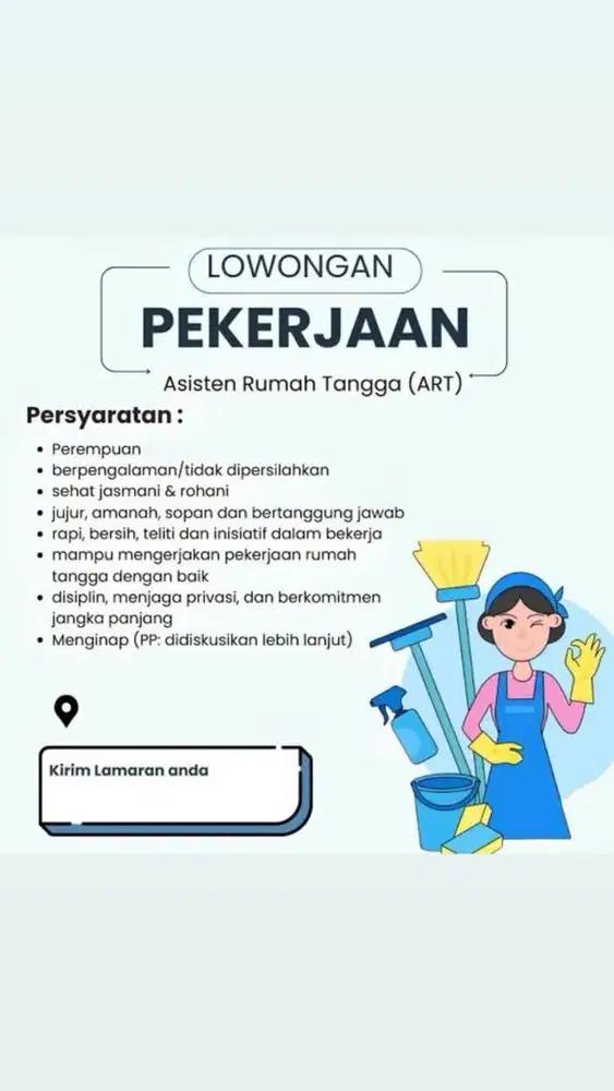 lowongan kerja asisten rumah tangga