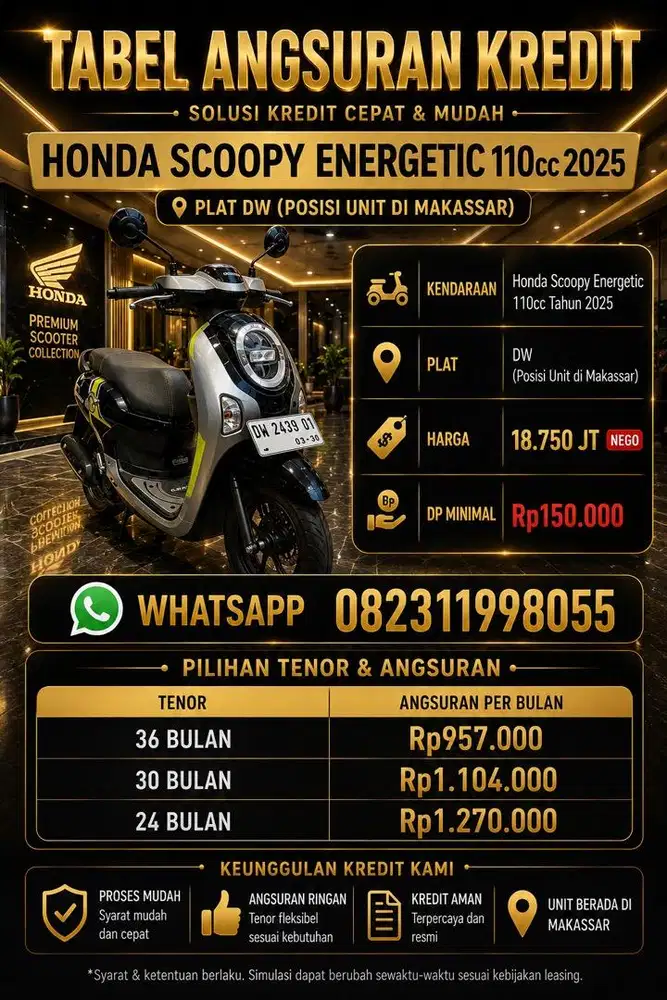 Scoopy Fashion dan Energetic thn 2025