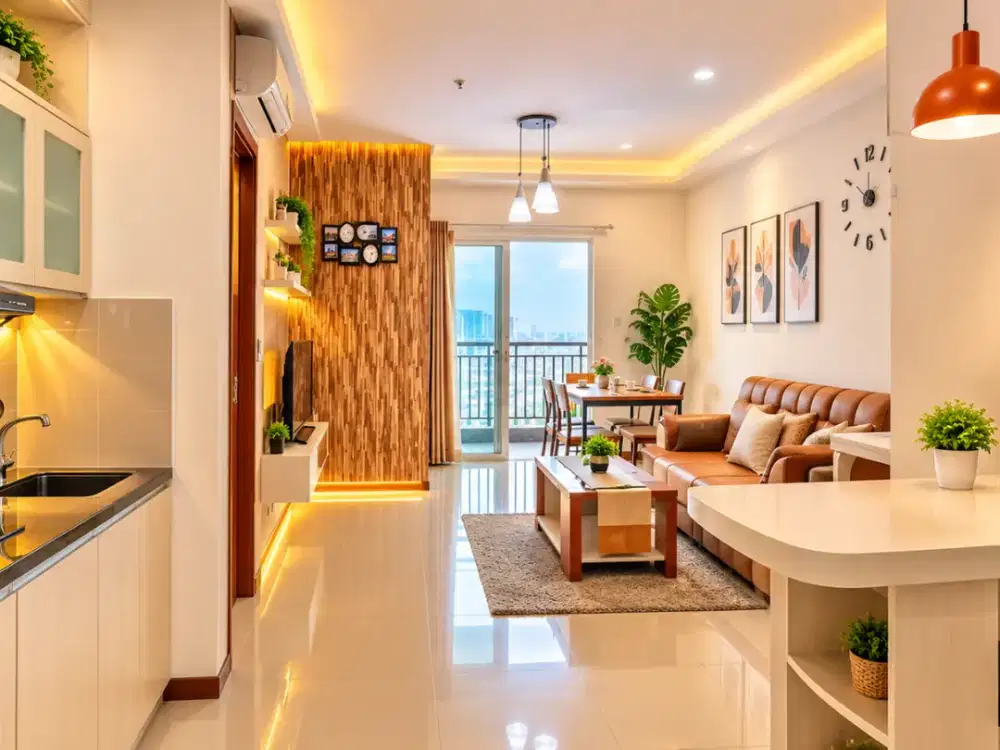 Disewakan Green Bay Pluit 2BR 74m² Cozy Modern Design Dekat Baywalk Mall & Bandara Soekarno Hatta Jakarta Utara