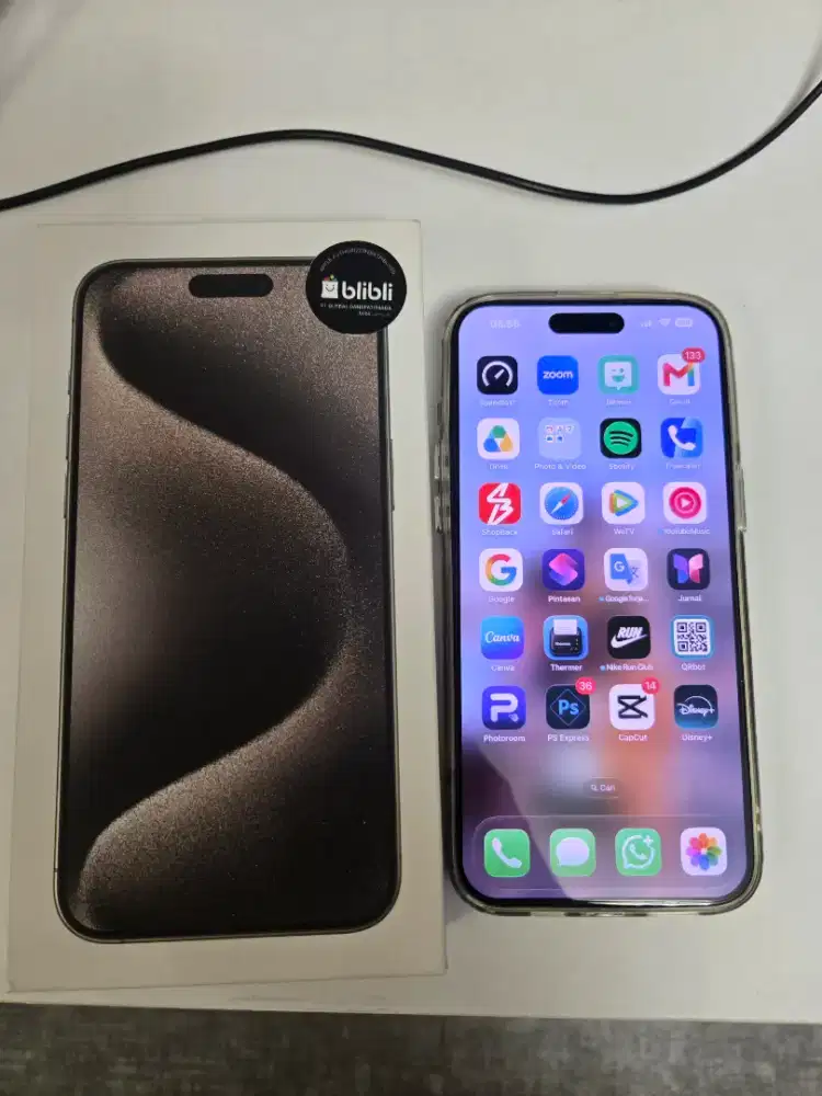 Iphone 15 Promax 256GB Titanium Ex IBOX Murah
