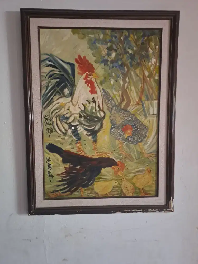 Lukisan keluarga ayam