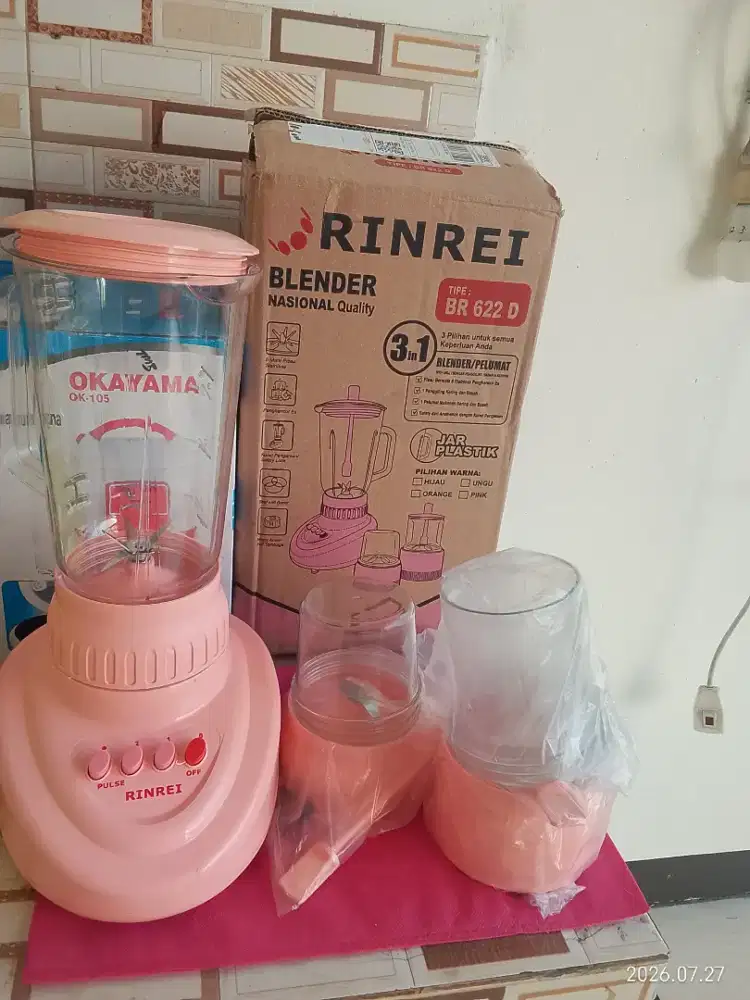 jual blender baru 3 in 1 fullset no minus
