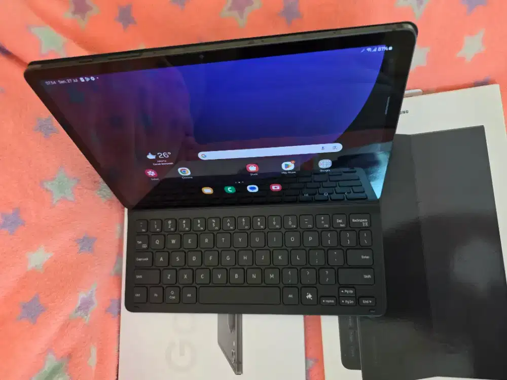 Samsung galaxy tab S9 5G 8/128gb fullset + keyboard resmi sein