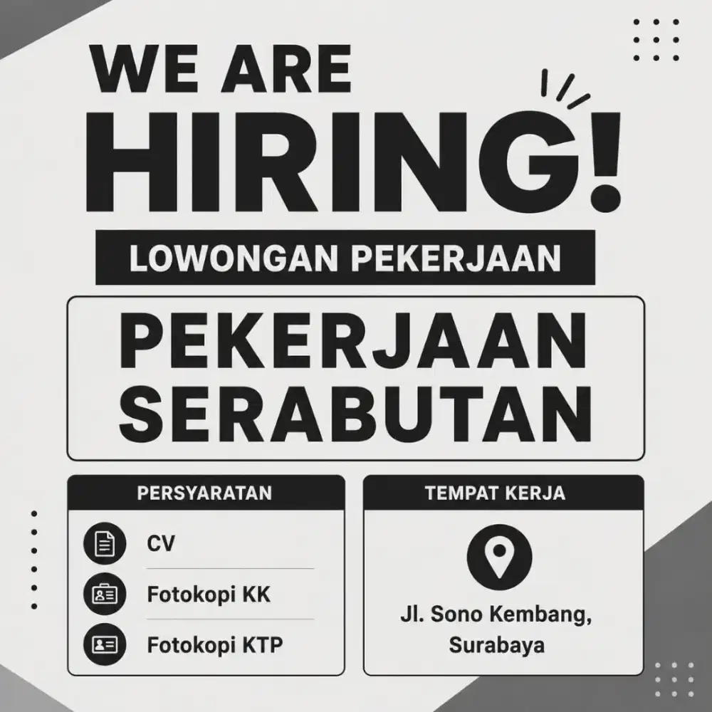 Lowongan serabutan surabaya