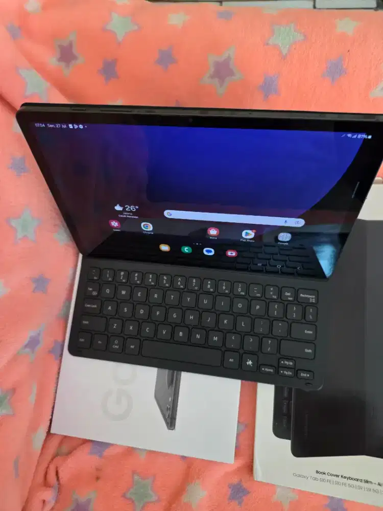 Samsung galaxy Tab S9 5G 8/128gb fullset + keyboard resmi sein