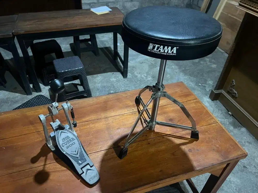 Kursi drum tama dan pedal tama iro cobra original