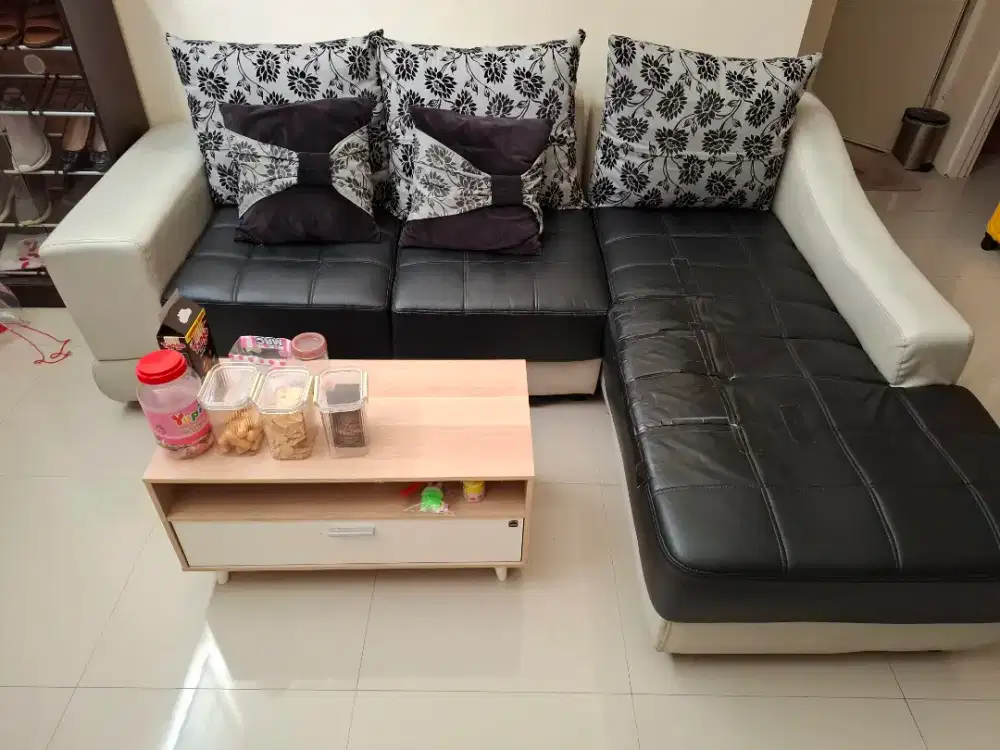 Jual Sofa L warna hitam